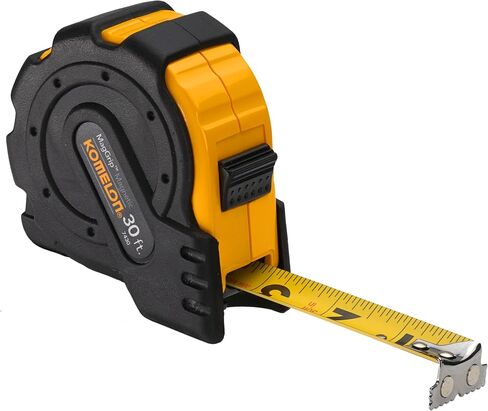 KOMELON Tape Measure - 30ft MagGrip Measuring Tape with Magnetic Hook & Impact Absorbing Rubber - 7430 in Kuwait