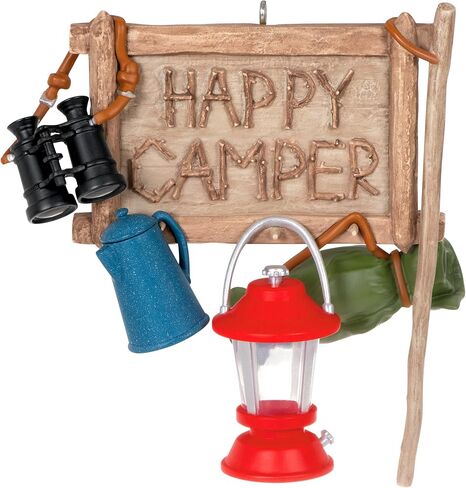 Hallmark Keepsake Christmas Ornament 2023, "Happy Camper" Gift for Hikers, Outdoorsmen in Saudi Arabia