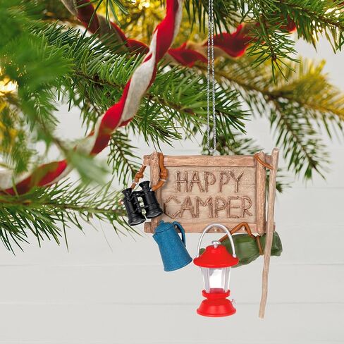 Hallmark Keepsake Christmas Ornament 2023, "Happy Camper" Gift for Hikers, Outdoorsmen in Saudi Arabia