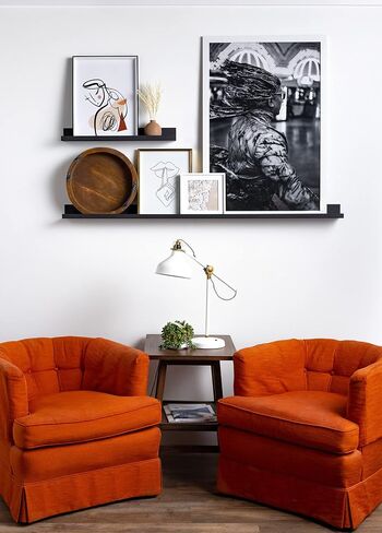 Infinite Design Floating Metal Wall Shelf – Minimalist Premium Floating Shelves MADE IN USA | Easily Mounted, Perfect Floating Shelf for your Living Room, Kitchen, Bathroom or Bedroom | Black, 48 Inch in Kuwait