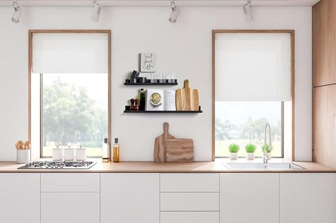 Infinite Design Floating Metal Wall Shelf – Minimalist Premium Floating Shelves MADE IN USA | Easily Mounted, Perfect Floating Shelf for your Living Room, Kitchen, Bathroom or Bedroom | Black, 48 Inch in Kuwait