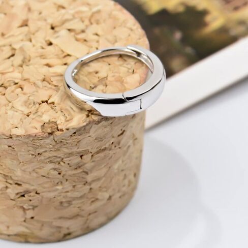أقراط Huggie فضية صغيرة 5.5 مم 6.5 مم 9 مم 11 مم الجزء العلوي الصغير من غضروف الأذن العلوي إلى الأمام اللولب الثاني الثالث شحمة الأذن ثقب الثقوب الكفة المتمحورة أقراط Huggy الأطواق in Kuwait