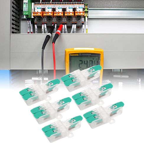20PCS 1 in 2 out Lever Wire Connectors Compact Wire Conductor Connector with Electrical Terminals Lever Nuts for 10-20AWG Wires 41A 450V Wire Splice Connector in Saudi Arabia