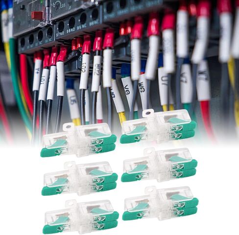 20PCS 1 in 2 out Lever Wire Connectors Compact Wire Conductor Connector with Electrical Terminals Lever Nuts for 10-20AWG Wires 41A 450V Wire Splice Connector in Saudi Arabia