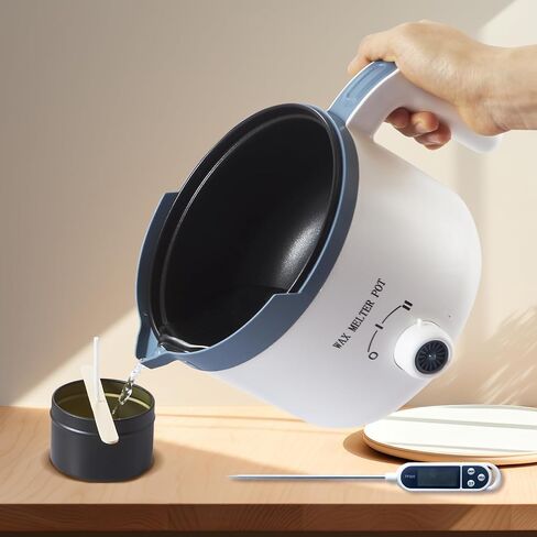 Ksedcon Candle Melting Pot, 1.8L Wax Melter for Candle Making with Rotary Switch, Electric Non-Stick Small Candle Making Pouring Pot, Wax Melting Tool with Heat-Resistant in Saudi Arabia