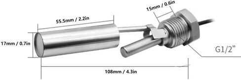 مفتاح مستشعر مستوى السائل 304 من الفولاذ المقاوم للصدأ G1/2 "DC0-220V in Saudi Arabia