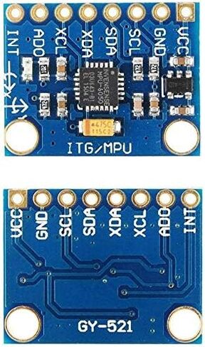 GY-521 MPU-6050 وحدة 3 محاور مستشعرات جيروسكوبية تناظرية 3 محاور وحدة مقياس تسارع متوافقة مع Arduino in Saudi Arabia