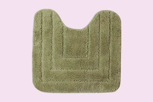 Golden Linens 3 Piece Bath Rug Set Solid Color Pattern Carved Extra Soft Touch and Absorbent Bathroom Rug (Bath mat 20" X 30" Contour 18" X 18" Lid Cover 20" X 20") #GL001 (Sage) in Saudi Arabia