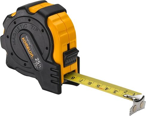 KOMELON Tape Measure - 30ft MagGrip Measuring Tape with Magnetic Hook & Impact Absorbing Rubber - 7430 in Kuwait