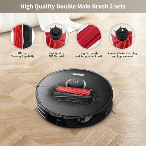 25 قطعة بديلة متوافقة مع Roborock Q5 Pro، Q5 Pro+، Q8 Max، Q8 Max+ مجموعة ملحقات المكنسة الكهربائية الروبوتية، مجموعتان من الفرش الرئيسية، 6 مرشحات HEPA، 8 فرش جانبية، 6 قطع قماش ممسحة، 1 أداة تنظيف in Kuwait
