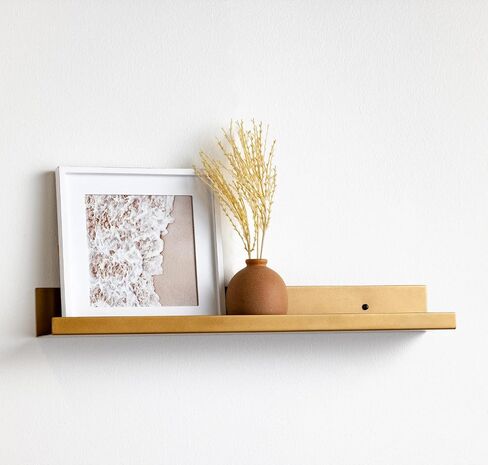 Infinite Design Floating Metal Wall Shelf – Minimalist Premium Floating Shelves MADE IN USA | Easily Mounted, Perfect Floating Shelf for your Living Room, Kitchen, Bathroom or Bedroom | Black, 48 Inch in Kuwait