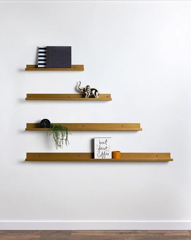Infinite Design Floating Metal Wall Shelf – Minimalist Premium Floating Shelves MADE IN USA | Easily Mounted, Perfect Floating Shelf for your Living Room, Kitchen, Bathroom or Bedroom | Black, 48 Inch in Kuwait