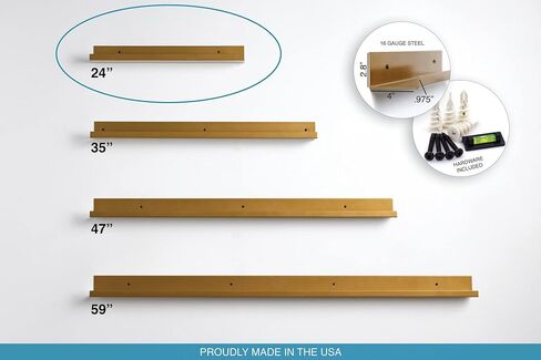 Infinite Design Floating Metal Wall Shelf – Minimalist Premium Floating Shelves MADE IN USA | Easily Mounted, Perfect Floating Shelf for your Living Room, Kitchen, Bathroom or Bedroom | Black, 48 Inch in Kuwait