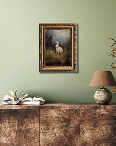 KBKBART Vintage Framed Wall Art for Living Room - White Hydrangea Still Life Flower Canvas Oil Painting Prints for Wall Decor, Classical Floral Wall Decor, Bedroom Bathroom Wall Pictures Artwork, 9’’x12’’ in Saudi Arabia