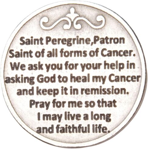 St. Peregrine Pocket Medal, Patron Saint of Cancer Coin, Religious Inspirational Gifts, 1 Inch (Pack of 3) in Saudi Arabia