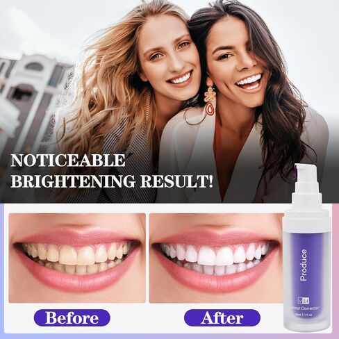 Purple Teeth Whitening, Colour Corrector Toothpaste, Purple Teeth Whitener for Teeth Whitening, Teeth Whitening Kit for Tooth Stain Removal, Purple Whitening Booster in Saudi Arabia