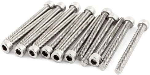 uxcell M5x40mm Thread 304 Stainless Steel Hex Socket Head Cap Screw Bolt DIN912 15pcs in Saudi Arabia