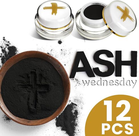 BBTO 12 Pcs Palm Ash Wednesday Church Supply 6 Pcs Palm Ash Pyx and 6 Pcs Palm Ashes for Ash Wednesday Easter Church Service Goods (1000 People) in Saudi Arabia