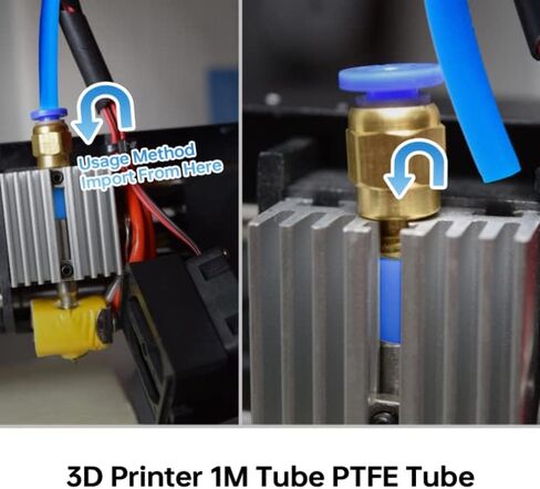 1 Meter PTFE Teflon Tubes, Bowden Tubing 1.75mm Filament for Ender 3 Ender 3 Pro Ender 3 V2, Ender 5 Ender 5 Pro, CR-10, CR-6 SE All FDM 3D Printer(Blue) in Saudi Arabia