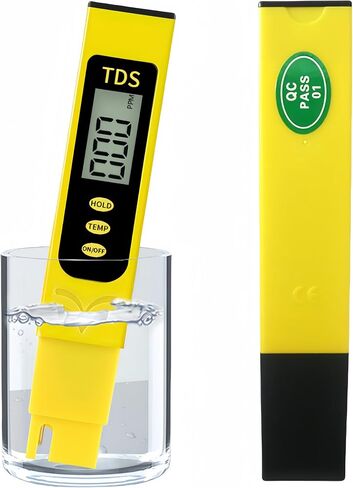 2 في 1 TDS Merer ومقياس درجة الحرارة، جهاز قياس المياه الرقمي TDS Meter، مياه الشرب، حمام السباحة، حوض السمك، المختبر، الزراعة المائية، نطاق قياس 0-9999 جزء في المليون in Kuwait