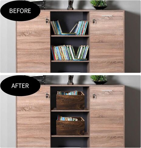 Set of 3 Wood Crate Box with Handle Wood Nesting Storage Crates Rustic Decorative Boxes Handmade Natural Solid Wood Box for Closet Shelf Kitchen Home in Saudi Arabia