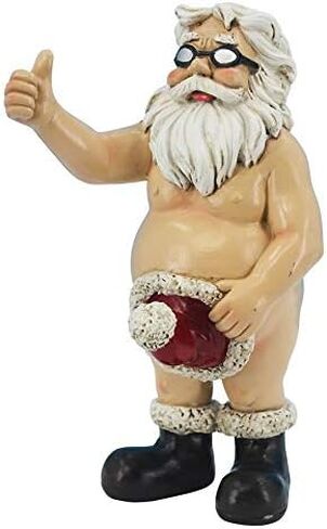 Design Toscano Santa Unwrapped, Buck-Naked Father Christmas Holiday Statue in Saudi Arabia