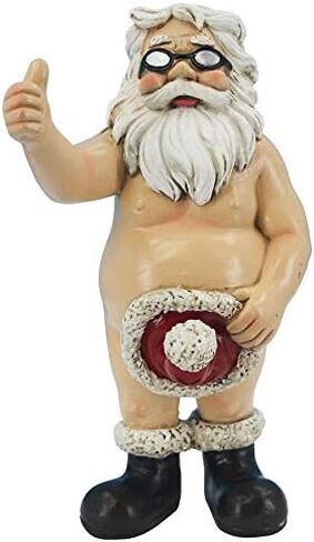 Design Toscano Santa Unwrapped, Buck-Naked Father Christmas Holiday Statue in Saudi Arabia