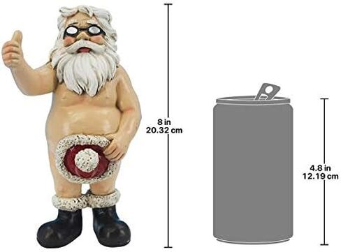 Design Toscano Santa Unwrapped, Buck-Naked Father Christmas Holiday Statue in Saudi Arabia