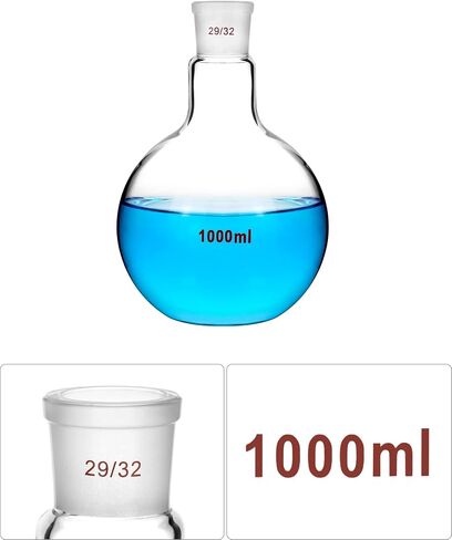 QWORK 1000ml Soxhlet Extractor Kit with High Borosilicate Glass Extraction Bottle, Extraction Tube, and Condenser, 29/32 Joint for Flask, 60/45 Joint for Condenser and Extraction Tube in Saudi Arabia