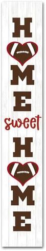 Bidesign (48x8) IN Tall Welcome Football Vertical Signs For Front Door Porch Standing Hanging Rustic Wooden Fall Porch Sign Wall Decor For Home Autumn Football Season Decoration in Saudi Arabia