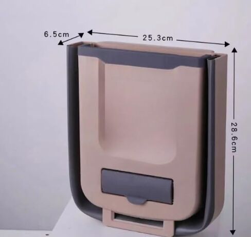 Hanging kitchen trash can, foldable mini trash can, Car trash can, Bathroom trash can, Cabinet trash can, plastic, 2.6 gallons (white) in Saudi Arabia