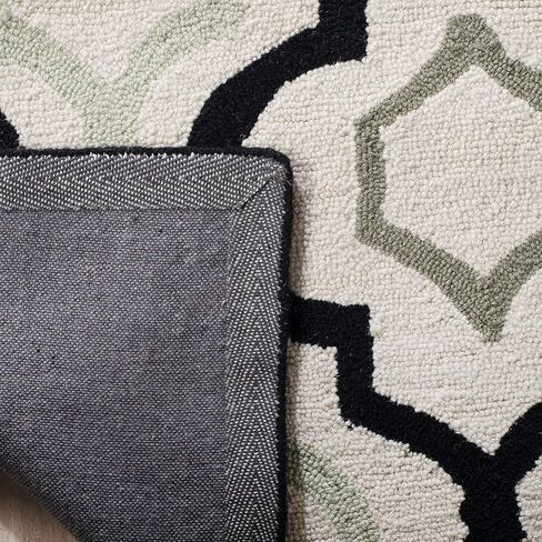 SAFAVIEH Chelsea Collection Accent Rug - 2'6" x 4', Ivory & Black, Hand-Hooked French Country Wool, Ideal for High Traffic Areas in Entryway, Living Room, Bedroom (HK740A) in Saudi Arabia