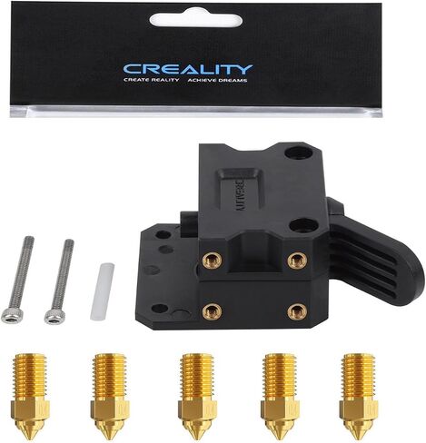 طقم بثق Creality Original Ender 3 V3 SE، مع 5 قطع فوهات 0.4 مم، طارد مزدوج التروس 3.5:1 مجموعة آلية بثق تغذية نسبة التروس، لطابعة Ender 3 V3 SE ثلاثية الأبعاد in Kuwait