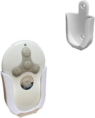 Wall Mount Bracket for Hunter 99122, 99123, RAN003, K047402 and Similar Remote Control Transmitters - Easy Installation, Sleek White Design in Kuwait