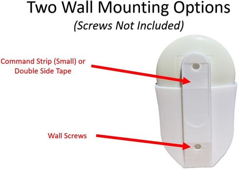 Wall Mount Bracket for Hunter 99122, 99123, RAN003, K047402 and Similar Remote Control Transmitters - Easy Installation, Sleek White Design in Kuwait