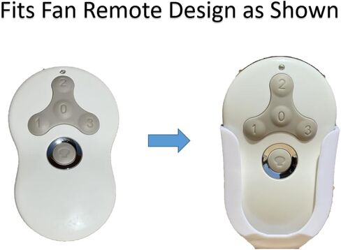 Wall Mount Bracket for Hunter 99122, 99123, RAN003, K047402 and Similar Remote Control Transmitters - Easy Installation, Sleek White Design in Kuwait