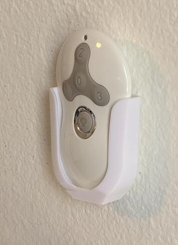 Wall Mount Bracket for Hunter 99122, 99123, RAN003, K047402 and Similar Remote Control Transmitters - Easy Installation, Sleek White Design in Kuwait