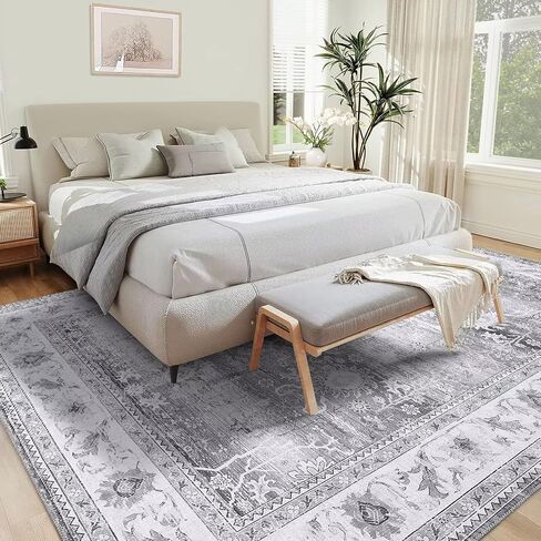 Zacoo Hallway Runner Rug 2x6 Area Rug Washable Non Slip Kitchen Runner Distressed Floral Print Front Door Entrance Mat Indoor Vintage Long Runner for Kitchen Living Room Bedroom, Teal Blue in Kuwait