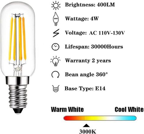 E14 LED Bulb Dimmable European Base E14 LED 40W 400LM E14 LED Dimmable Candelabra Soft White 3000K, Vintage 4W E14 LED Edison Light Bulb for Chandelier European Pendant Lighting, 6 Pack in Saudi Arabia