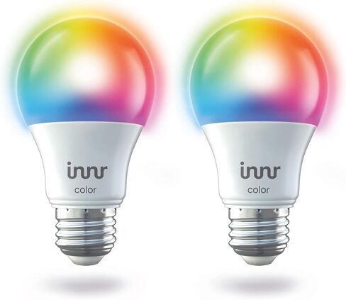 innr E26 Smart LED Bulb White & Color, Zigbee Light Bulb, Works with Philips Hue*, Amazon Echo (4th Gen), and SmartThings, 806 Lumen, A19 Dimmable, 2-Pack in Saudi Arabia