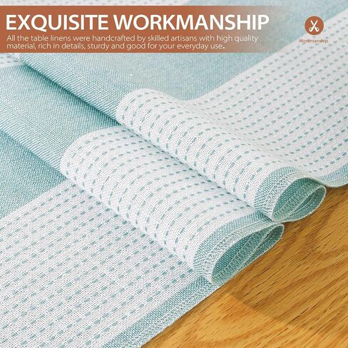 Rustic Farmhouse Table Runner 120 Iches Long Burlap Style 13“ x 120", Handmade Braided Table Runner with Tassels for Dining Party Holiday(Grey) in Saudi Arabia