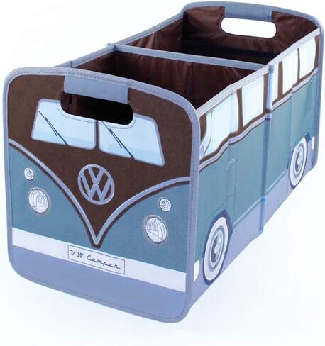 مجموعة BRISA VW - حقيبة صندوق تخزين قابلة للطي من فولكس فاجن لتسوق البقالة على شكل حافلة VW T1 (حافلة كلاسيكية/بنزين وبني) in Saudi Arabia
