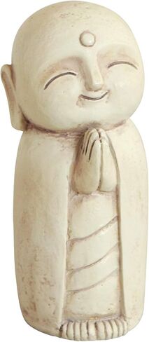 Buddha Groove Healing Jizo Monk Statue for Indoor Outdoor Use in Grey Washed Finish (Grey) in Kuwait