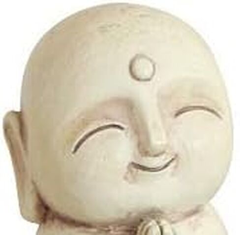 Buddha Groove Healing Jizo Monk Statue for Indoor Outdoor Use in Grey Washed Finish (Grey) in Kuwait