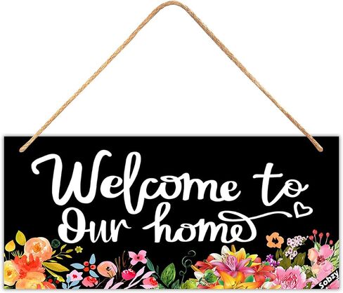 Welcome To Our Home Wall Plaque Sign,Wedding Welcome Sign - House Warming - Rustic Welcome Sign - Wooden Home Signs - Housewarming Gift - Front Door Decorations in Saudi Arabia