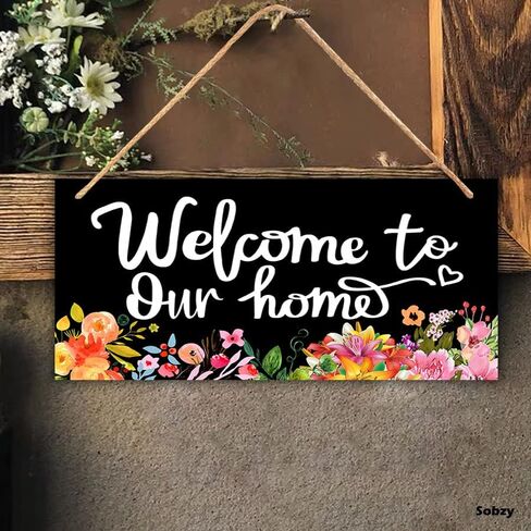 Welcome To Our Home Wall Plaque Sign,Wedding Welcome Sign - House Warming - Rustic Welcome Sign - Wooden Home Signs - Housewarming Gift - Front Door Decorations in Saudi Arabia