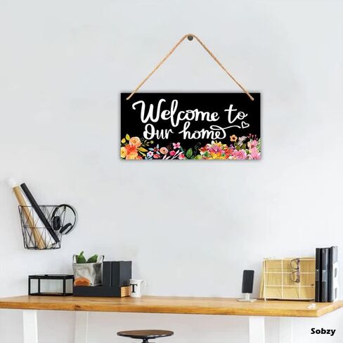 Welcome To Our Home Wall Plaque Sign,Wedding Welcome Sign - House Warming - Rustic Welcome Sign - Wooden Home Signs - Housewarming Gift - Front Door Decorations in Saudi Arabia