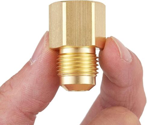 Litorange 2 قطعة النحاس مضيئة وصلة أنابيب اقتران الغاز محول 3/8 "مضيئة X 3/8" أنثى NPT مفاصل توصيل الانابيب in Saudi Arabia