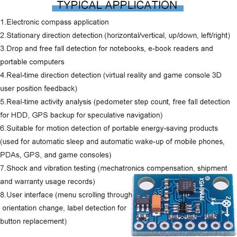 4 pcs MMA8452 Module Three Axis Accelerator Accelerometer Sensor Digital Three-axis Module Inclination Module GY-45 in Saudi Arabia