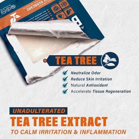 Everlit Survival Burn Dressing 4" x 4" | Sterile Gel-Soaked Non-Adherent Pad for Instant Cooling, Calming & Soothing | Fast-Healing First Aid Supply Compact Kit (Pack of 5) in Kuwait